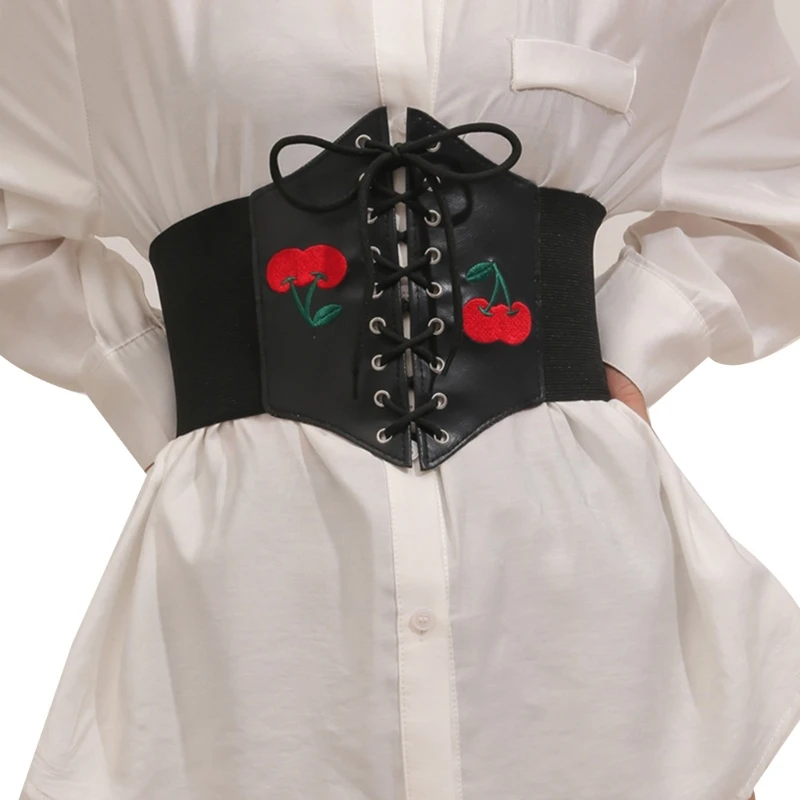 Corset with Embroidery Cummerbunds Strap Belts for Women Elastic Tight High Waist Body Shaping Girdle Belt Adjustable
Corset with Embroidery Cummerbunds Strap Belts for Women Elastic Tight High Waist Body Shaping Girdle Belt Adjustable