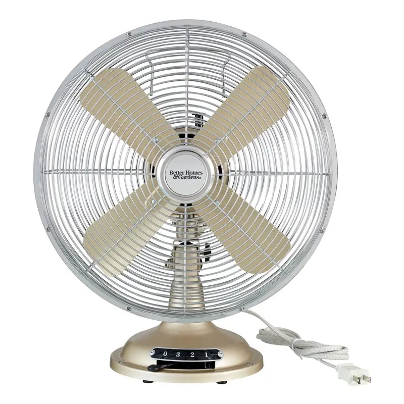 Gardens 12 inch Retro 3-Speed Metal Tilted- Oscillation Table Fan Brushed Nickel
Gardens 12 inch Retro 3-Speed Metal Tilted- Oscillation Table Fan Brushed Nickel