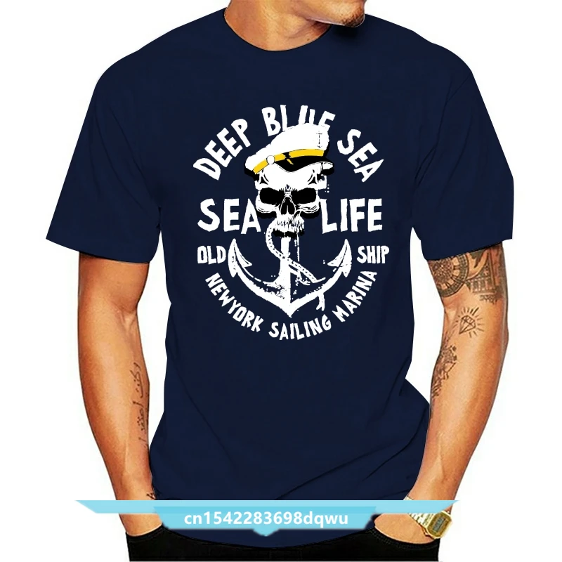 Deep Blue Sea Life Captain Skull Anchor Mens T-Shirt Short Sleeves New Fashion T-Shirt Men Clothing Funny T Shirt Men
Deep Blue Sea Life Captain Skull Anchor Mens T-Shirt Short Sleeves New Fashion T-Shirt Men Clothing Funny T Shirt Men