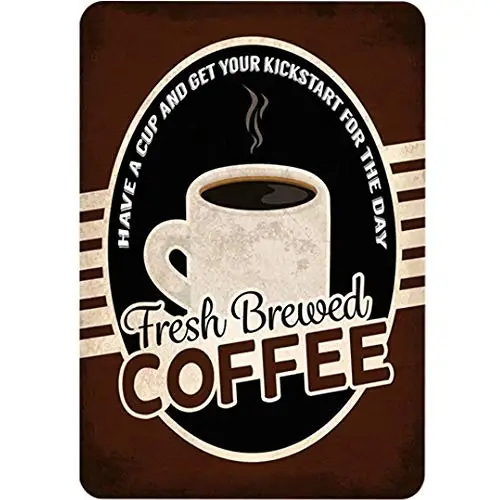 Original Vintage Design Fresh Brewed Coffee Tin Metal Signs Wall Art | Thick Tinplate Print Poster Wall Decoration for Cafe/Kitc
Original Vintage Design Fresh Brewed Coffee Tin Metal Signs Wall Art | Thick Tinplate Print Poster Wall Decoration for Cafe/Kitc