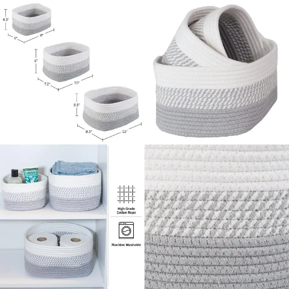 Attractive, Durable Gray Basket Set for Convenient, Spacious Nursery, Office and Classroom Use - Perfect for All Your Storage Ne
Attractive, Durable Gray Basket Set for Convenient, Spacious Nursery, Office and Classroom Use - Perfect for All Your Storage Ne