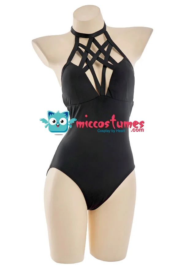 

Miccostumes Women Swimsuits for Women Gothic Style Bathing Suit Six-Pointed Star Sexy Backless One-piece Swimwear