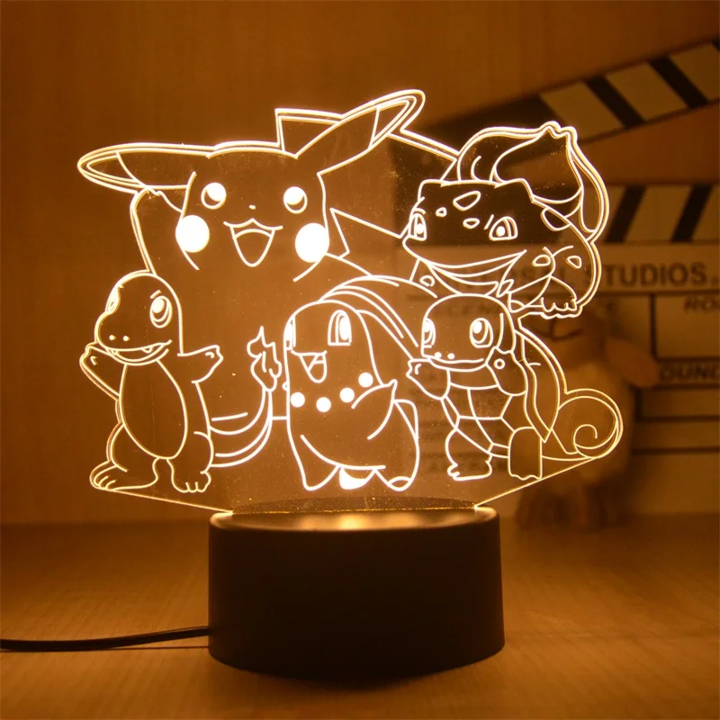 New Pokemon Pikachu Led 3D Night Light Kids Toy Anime Figures Cute Pikachu Bedside Lamp for Children Bedroom Decor Birthday Gift 
New Pokemon Pikachu Led 3D Night Light Kids Toy Anime Figures Cute Pikachu Bedside Lamp for Children Bedroom Decor Birthday Gift