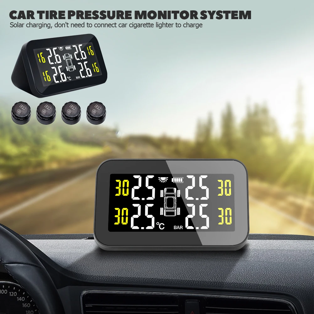 Big Screen New Wireless TPMS Solar Power Intelligent Adjustable LCD Screen 4 Tire Smart Car Tire Pressure Monitor System
Big Screen New Wireless TPMS Solar Power Intelligent Adjustable LCD Screen 4 Tire Smart Car Tire Pressure Monitor System