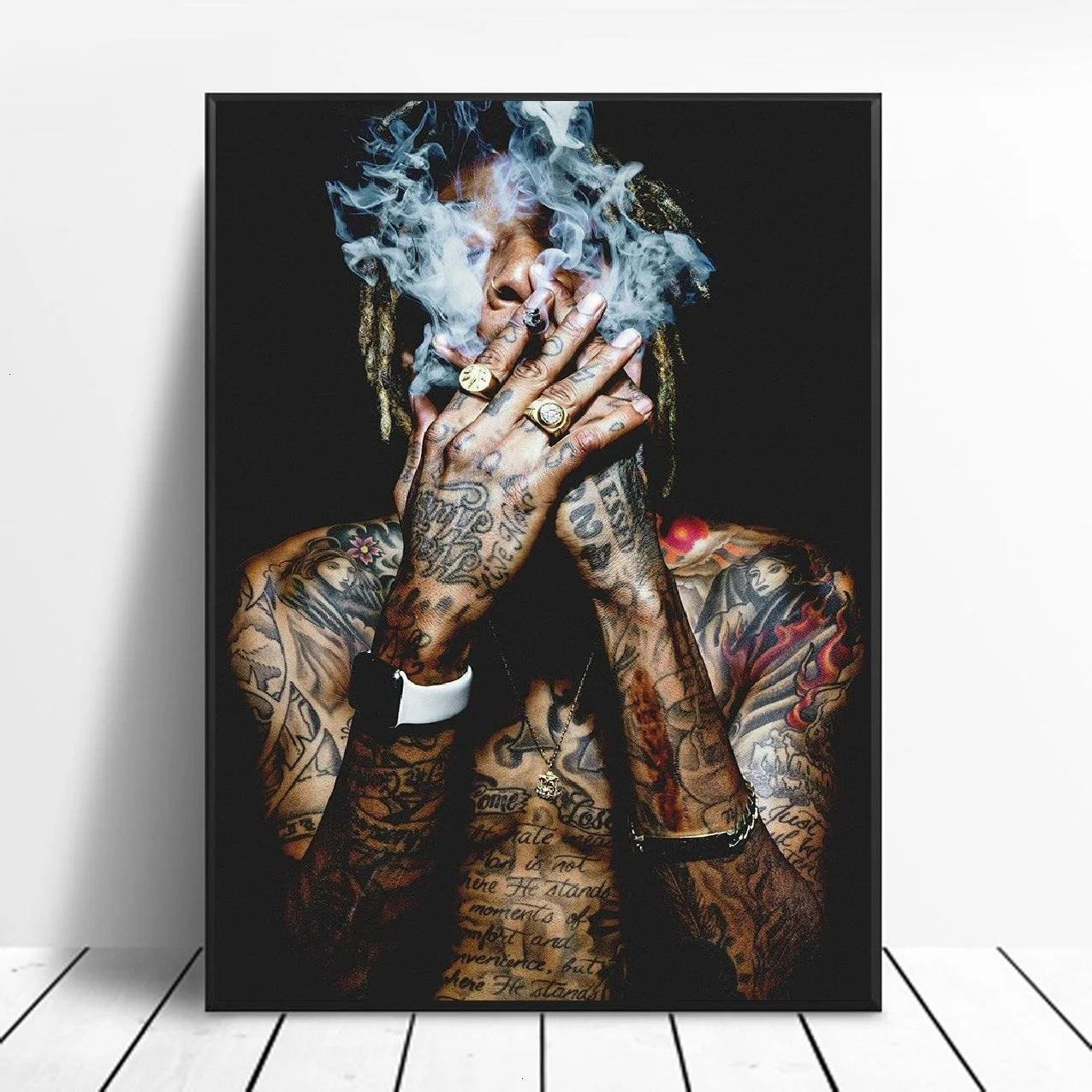 Wiz Khalifa Rap Music Hip-Hop художественный тканевый плакат, настенные картины для гостиной, Декор, холст, постеры и принты 
Wiz Khalifa Rap Music Hip-Hop художественный тканевый плакат, настенные картины для гостиной, Декор, холст, постеры и принты