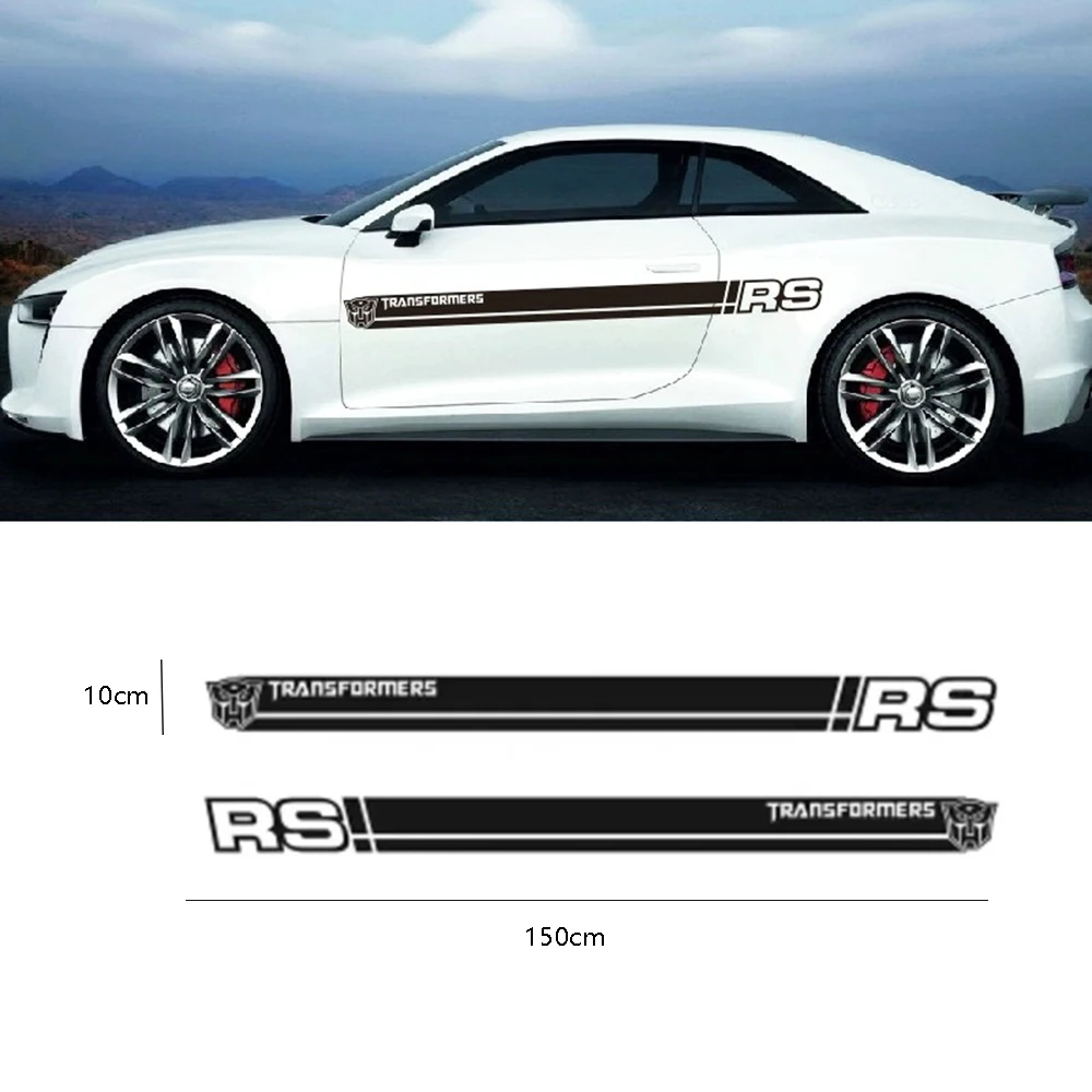 2pcs/lot Car Side Skirt Stickers Transformers Auto Graphics RS Long Stripe Sport Racing Auto Graphics Shelter Scratches
2pcs/lot Car Side Skirt Stickers Transformers Auto Graphics RS Long Stripe Sport Racing Auto Graphics Shelter Scratches