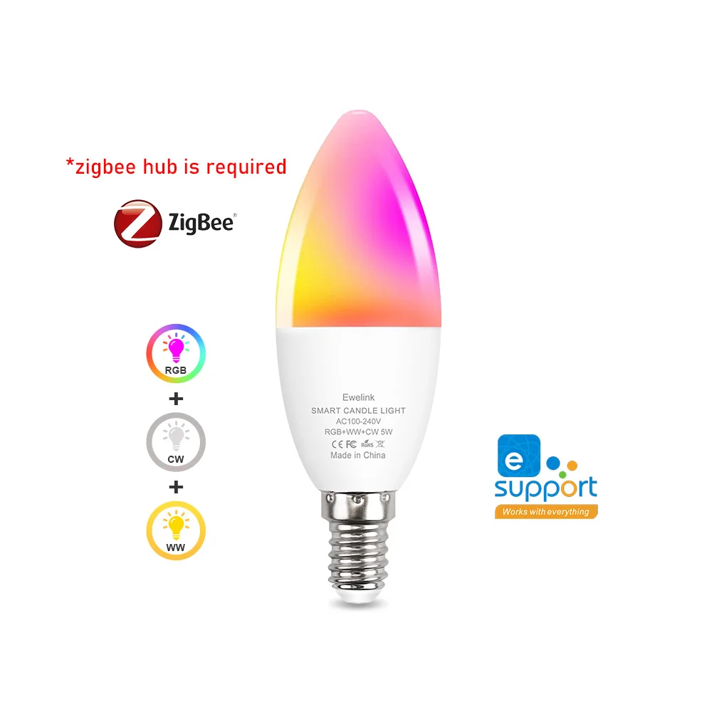 Coolo E14 Smart WiFi RGB+CW LED лампа
Coolo E14 Smart WiFi RGB+CW LED лампа