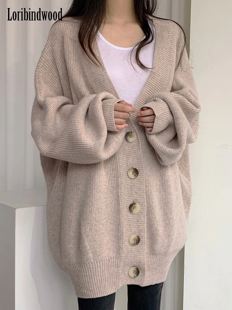Korean Version 2022 Autumn Winter Casual Lazy Wind V-neck Single Breasted Loose Lantern Sleeve Knit Cardigan Jacket Women
Korean Version 2022 Autumn Winter Casual Lazy Wind V-neck Single Breasted Loose Lantern Sleeve Knit Cardigan Jacket Women