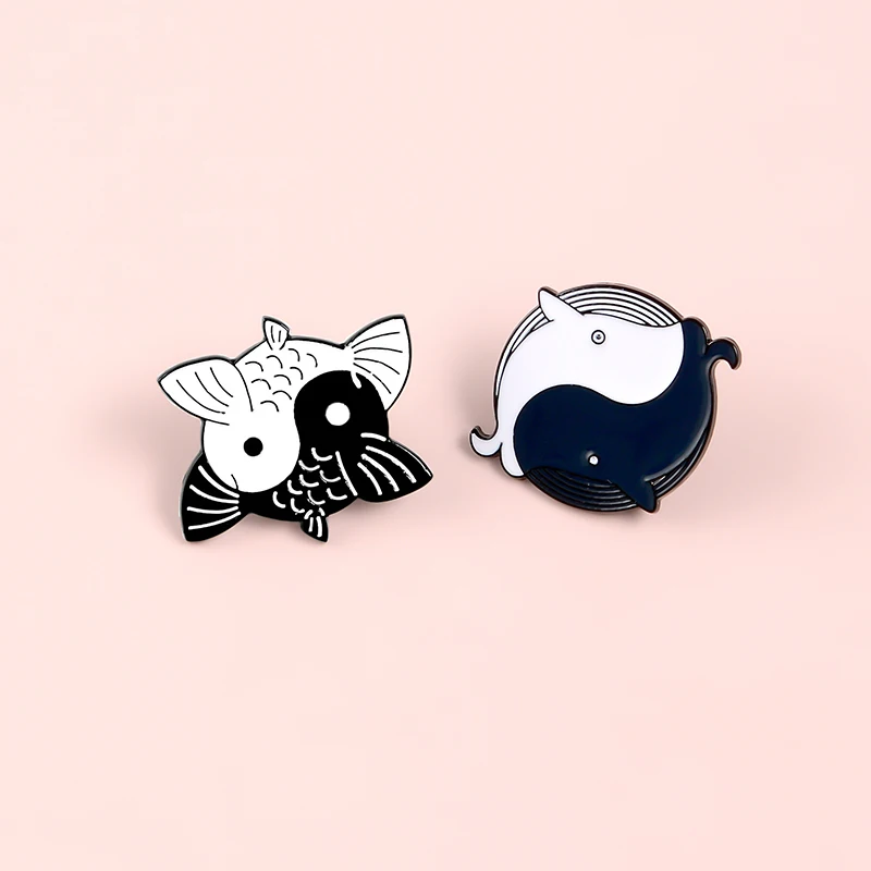 Yin Yang Taichi Enamel Pin Custom Koi Whale Brooches Clothes Lapel Pin Fish Badge Balance Jewelry Gift for Friends Drop Shipping
Yin Yang Taichi Enamel Pin Custom Koi Whale Brooches Clothes Lapel Pin Fish Badge Balance Jewelry Gift for Friends Drop Shipping