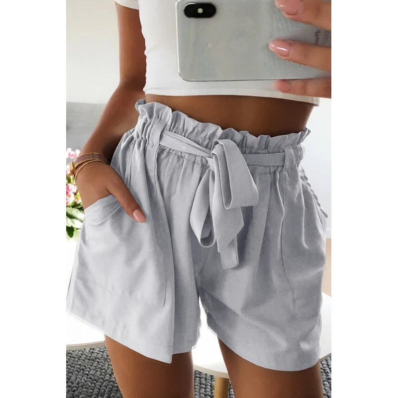 Casual Summer High Waist Pockets Wide Leg Elastic All-Match Loose Fashion Lace Up Simple Slim Straight Shorts Lady Female 2021
Casual Summer High Waist Pockets Wide Leg Elastic All-Match Loose Fashion Lace Up Simple Slim Straight Shorts Lady Female 2021