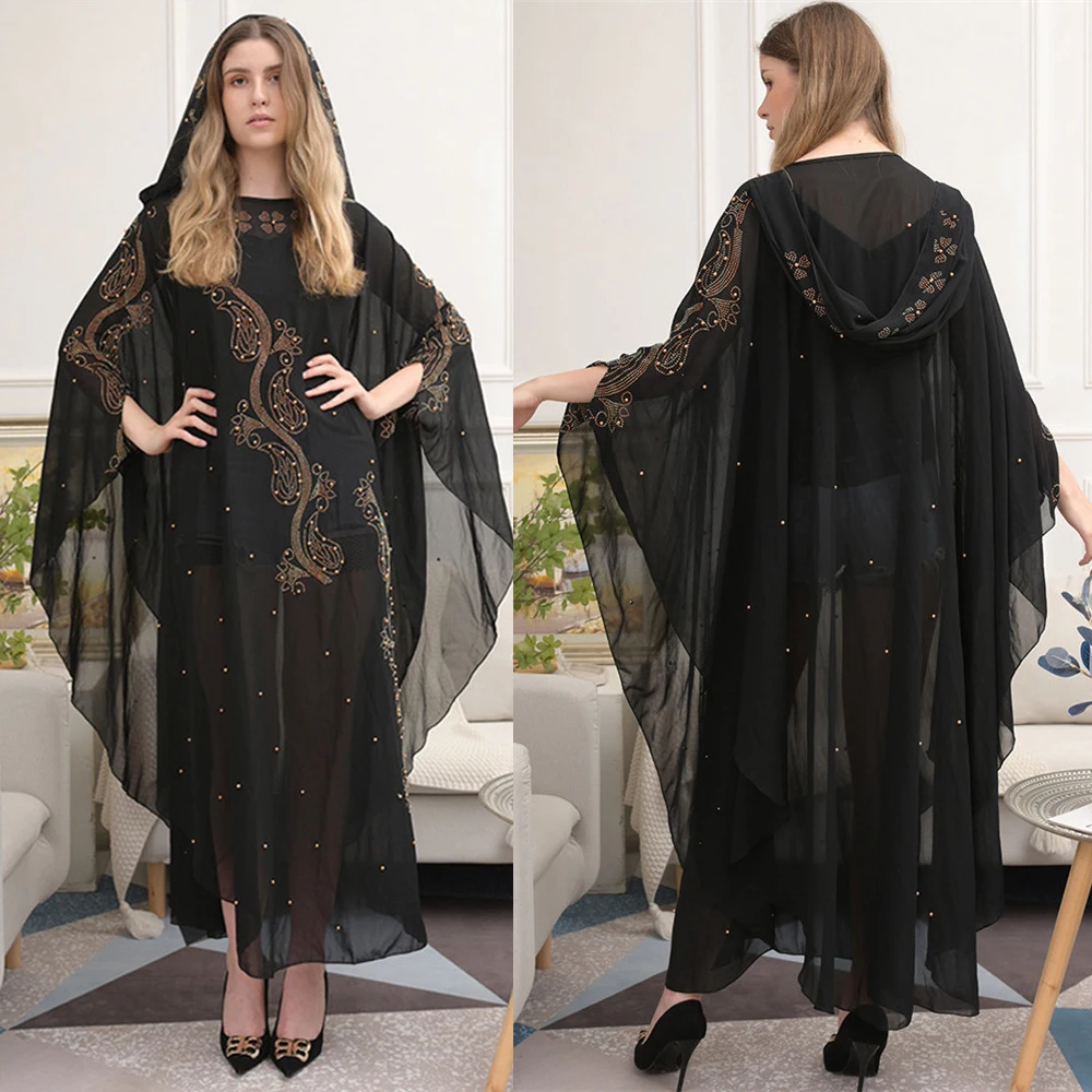 Abayas Middle East Chiffon Maxi Dress Muslim Arabic Kaftan Batwing Sleeve Oversized Long Robe Arabic Turkey Eid Ramadan National
Abayas Middle East Chiffon Maxi Dress Muslim Arabic Kaftan Batwing Sleeve Oversized Long Robe Arabic Turkey Eid Ramadan National