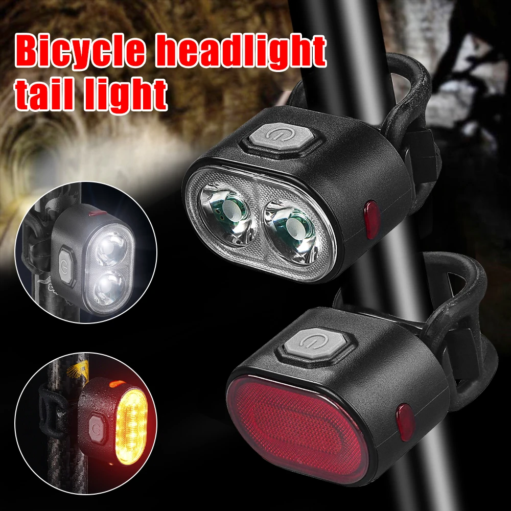Waterproof USB Bike Headlight Mini Safety Warning Bike Rear Lamp White Front Bicycle Lamp Red Taillight Cycling Accessories 
Waterproof USB Bike Headlight Mini Safety Warning Bike Rear Lamp White Front Bicycle Lamp Red Taillight Cycling Accessories