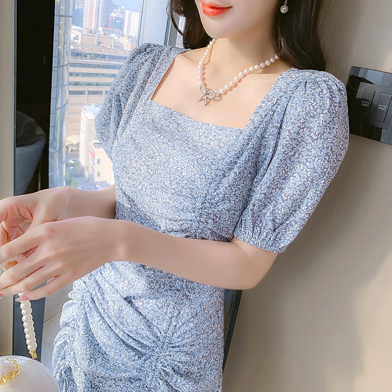 COIGARSAM Dresses Women 2022 New Square Collar High Waist Lake Blue Yellow Dress Dropshipping
COIGARSAM Dresses Women 2022 New Square Collar High Waist Lake Blue Yellow Dress Dropshipping