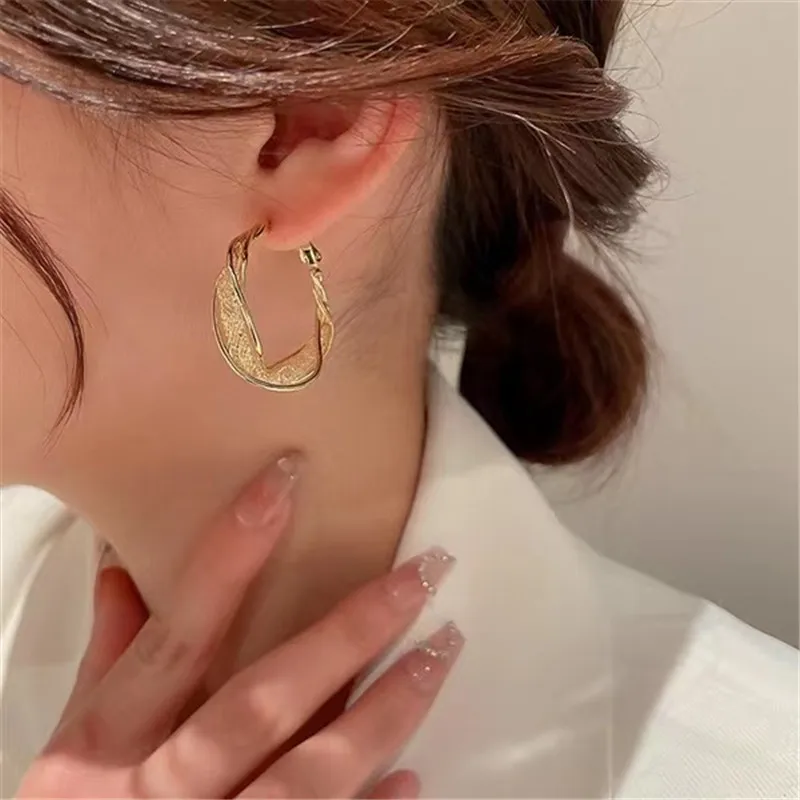 Fashion Trend Simple Exquisite Hollow Grid Crystal Unique Design Irregular Twist Earrings Female Jewelry Party Gift Wholesale
Fashion Trend Simple Exquisite Hollow Grid Crystal Unique Design Irregular Twist Earrings Female Jewelry Party Gift Wholesale