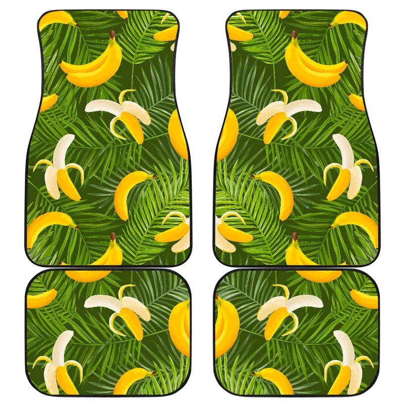 Green Tropical Banana Pattern Print Front and Back Car Floor Mats Heavy Carpet Front and Rear Full Set 4PCs Pack
Green Tropical Banana Pattern Print Front and Back Car Floor Mats Heavy Carpet Front and Rear Full Set 4PCs Pack