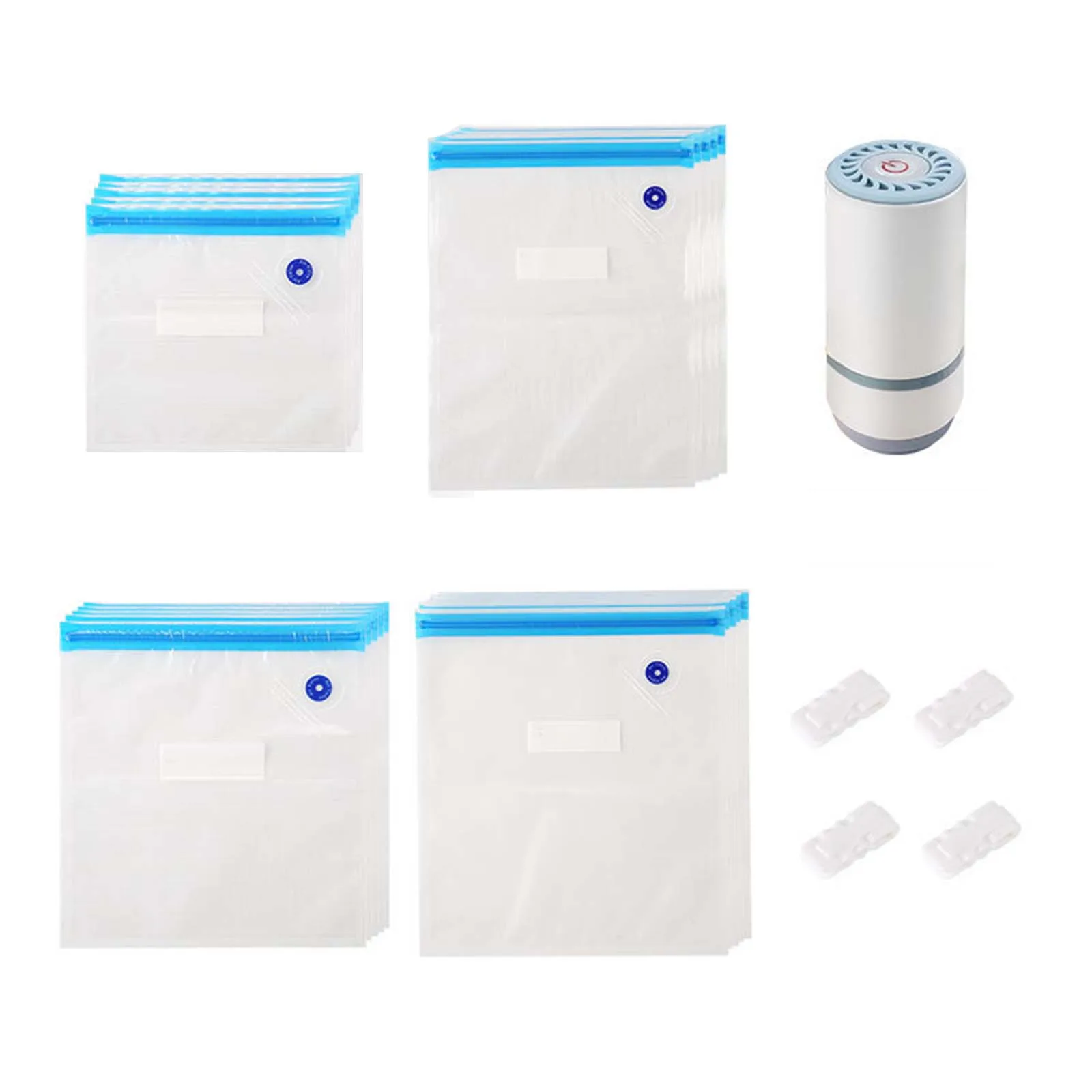 Reusable Food Vacuum Sealed Bag Handheld Sealing Packaging Machine Kitchen Eco Friendly Storage With USB Vacuum Sealer Pump
Reusable Food Vacuum Sealed Bag Handheld Sealing Packaging Machine Kitchen Eco Friendly Storage With USB Vacuum Sealer Pump