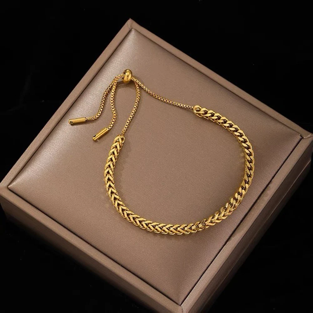 Stainless Steel Bracelet Grain Bracelet Pull Titanium Steel Bangle Ball Chain Bracelet Anklet Adjustable Bracelets Jewelry Gifts
Stainless Steel Bracelet Grain Bracelet Pull Titanium Steel Bangle Ball Chain Bracelet Anklet Adjustable Bracelets Jewelry Gifts