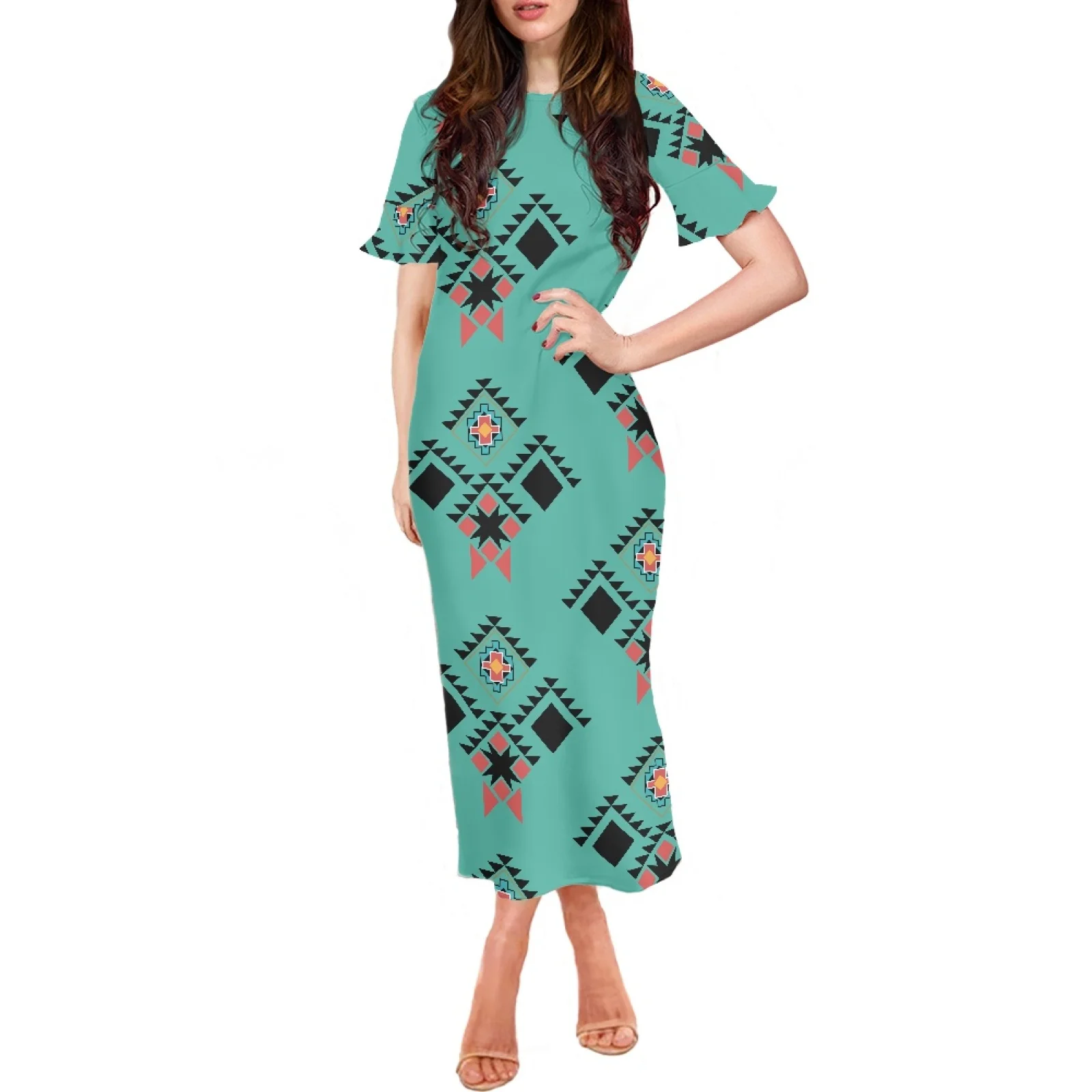 Ruffle Sleeve O-Neck Sexy Long Dress 2023 Woman Summer Party Short Dresses Indian Tribal Element Print Chic And Elegant Clothing
Ruffle Sleeve O-Neck Sexy Long Dress 2023 Woman Summer Party Short Dresses Indian Tribal Element Print Chic And Elegant Clothing