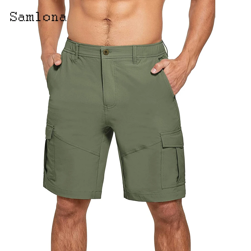 Samlona Plus Size Men's Cargo Shorts Sexy Fashion Zipper Pockets Half Pants 2023 European Style Casual Shorts Male Clothing
Samlona Plus Size Men's Cargo Shorts Sexy Fashion Zipper Pockets Half Pants 2023 European Style Casual Shorts Male Clothing