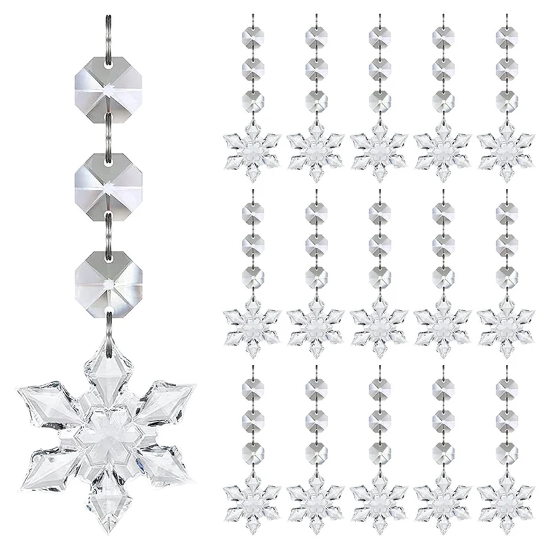 Прозрачные акриловые снежинки для украшения елки
Прозрачные акриловые снежинки для украшения елки