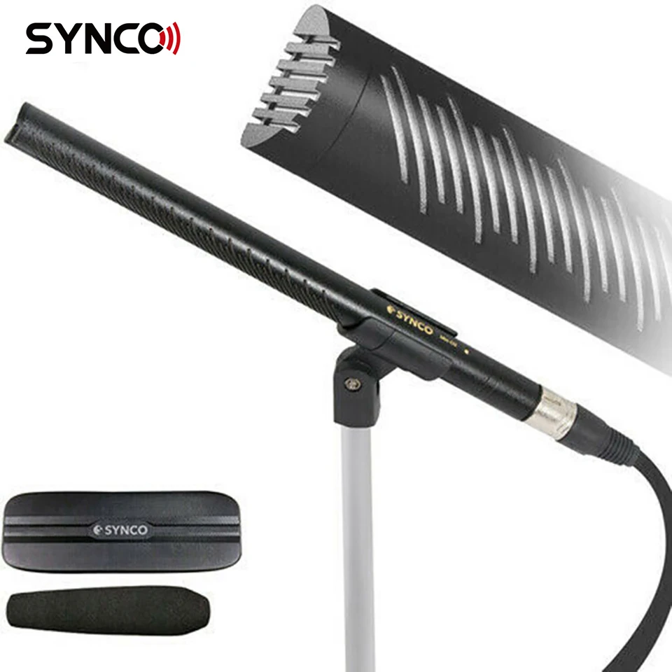 Synco Mic-D2 Shotgun Microphone Super Cardioid Directional Condenser Mic with XLR Connection for Cameras Booms Tripods
Synco Mic-D2 Shotgun Microphone Super Cardioid Directional Condenser Mic with XLR Connection for Cameras Booms Tripods