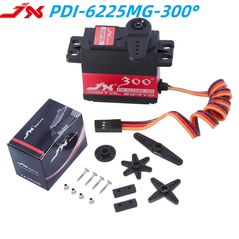 JX PDI-6225MG 300 градусов 62 г 25 кг. См @ 6 в сек Высокоточный металлический шестеренный цифровой сервопривод для радиоуправляемых автомобилей роботов рук самолетов вертолетов
JX PDI-6225MG 300 градусов 62 г 25 кг. См @ 6 в сек Высокоточный металлический шестеренный цифровой сервопривод для радиоуправляемых автомобилей роботов рук самолетов вертолетов