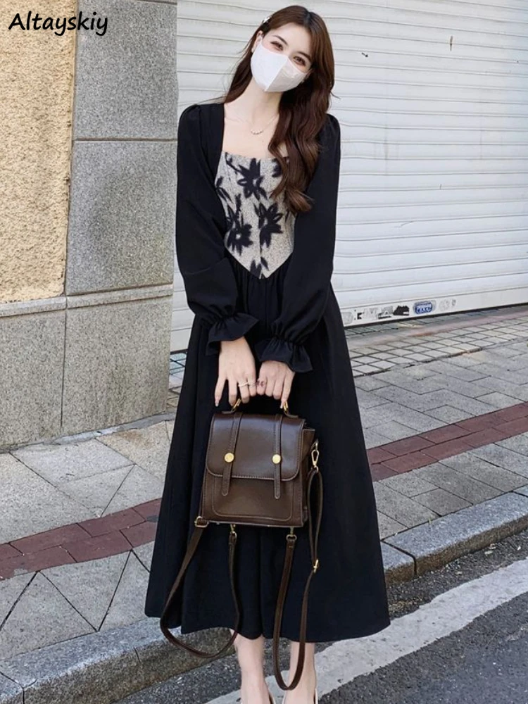 Midi Dresses Women Patchwork Temper Lantern Sleeve Fashion Streetwear A-line Y2k Aesthetic Mujer Casual Bodycon All-match Autumn
Midi Dresses Women Patchwork Temper Lantern Sleeve Fashion Streetwear A-line Y2k Aesthetic Mujer Casual Bodycon All-match Autumn