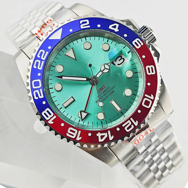 40mm GMT Watch Case Fit NH34 Movement Sapphire Glass 316L Stainless Steel NH34 Case Men's automatic watch parts
40mm GMT Watch Case Fit NH34 Movement Sapphire Glass 316L Stainless Steel NH34 Case Men's automatic watch parts