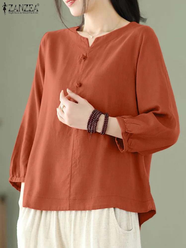 Осенняя рубашка ZANZEA 2023, винтажная женская блузка с V-образным вырезом и рукавом 3/4, женские свободные блузы, туника, рубашка, модные повседневные рабочие Топы
Осенняя рубашка ZANZEA 2023, винтажная женская блузка с V-образным вырезом и рукавом 3/4, женские свободные блузы, туника, рубашка, модные повседневные рабочие Топы