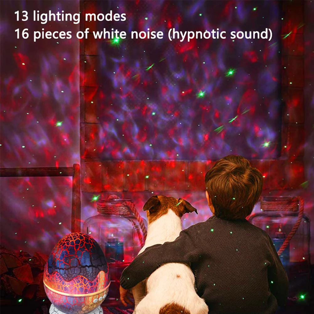 Colorful Dinosaur Egg Starry Sky Galaxy Projector Nightlight Child Bluetooth LED Star Night Light Romantic Projection Lamp Gifts
Colorful Dinosaur Egg Starry Sky Galaxy Projector Nightlight Child Bluetooth LED Star Night Light Romantic Projection Lamp Gifts