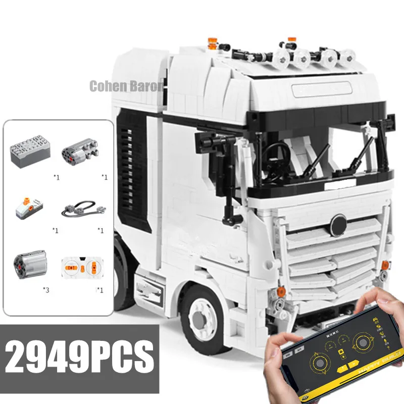New 2949PCS APP RC Control Motor Power Funtions Car FLATBED Arocs Crane TRUCK Model Technical Building Blocks Bricks Boys Kid
New 2949PCS APP RC Control Motor Power Funtions Car FLATBED Arocs Crane TRUCK Model Technical Building Blocks Bricks Boys Kid