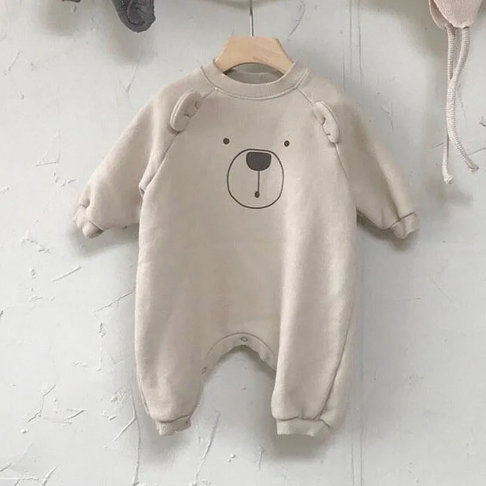 2023 Spring Autumn Baby Boys Jumpsuit Cotton Solid Patchwork Cartoon Bear Romper Long Sleeve Pullover Sports Infant Girl Outfit
2023 Spring Autumn Baby Boys Jumpsuit Cotton Solid Patchwork Cartoon Bear Romper Long Sleeve Pullover Sports Infant Girl Outfit