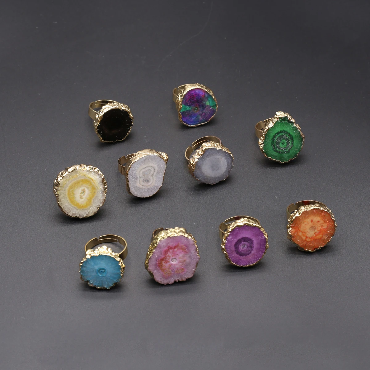 Natural Semi Precious Stones Irregular Crystal Druzy Rings Reiki Healing Embryo Agate Jewelry Accessories Party Gifts for Women
Natural Semi Precious Stones Irregular Crystal Druzy Rings Reiki Healing Embryo Agate Jewelry Accessories Party Gifts for Women
