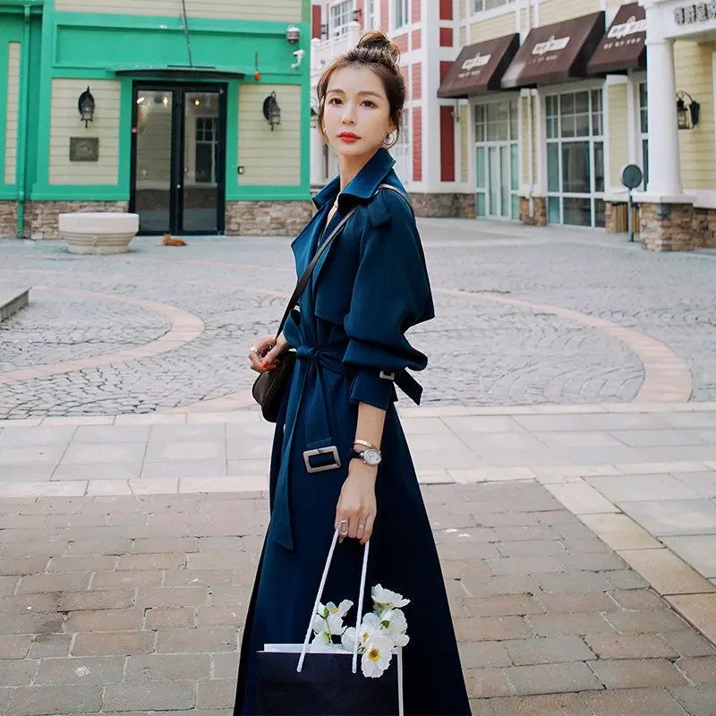 2023 Office Lady Long Trench Coats Women Spring Autumn Solid Color Windbreaker Fashion Turn Down Collar Work Overcoat H136
2023 Office Lady Long Trench Coats Women Spring Autumn Solid Color Windbreaker Fashion Turn Down Collar Work Overcoat H136