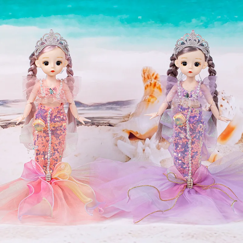 17 Joints Movable Mermaid Doll Color Sequins Mermaid Dress Up Doll 30cm Bjd Girl Wedding Dress Play House Decoration Gift Toy
17 Joints Movable Mermaid Doll Color Sequins Mermaid Dress Up Doll 30cm Bjd Girl Wedding Dress Play House Decoration Gift Toy
