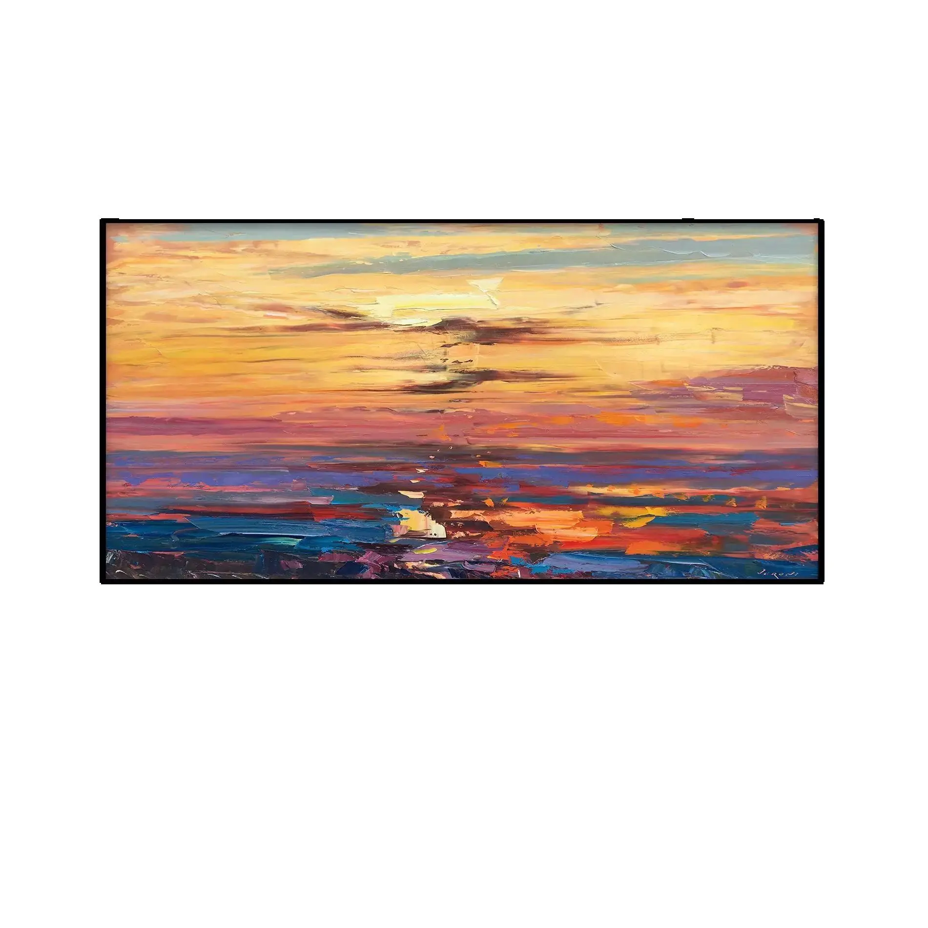 New abstract large-size 100% handmade oil painting sunset texture ocean wall landscape painting for living room wall art decor
New abstract large-size 100% handmade oil painting sunset texture ocean wall landscape painting for living room wall art decor