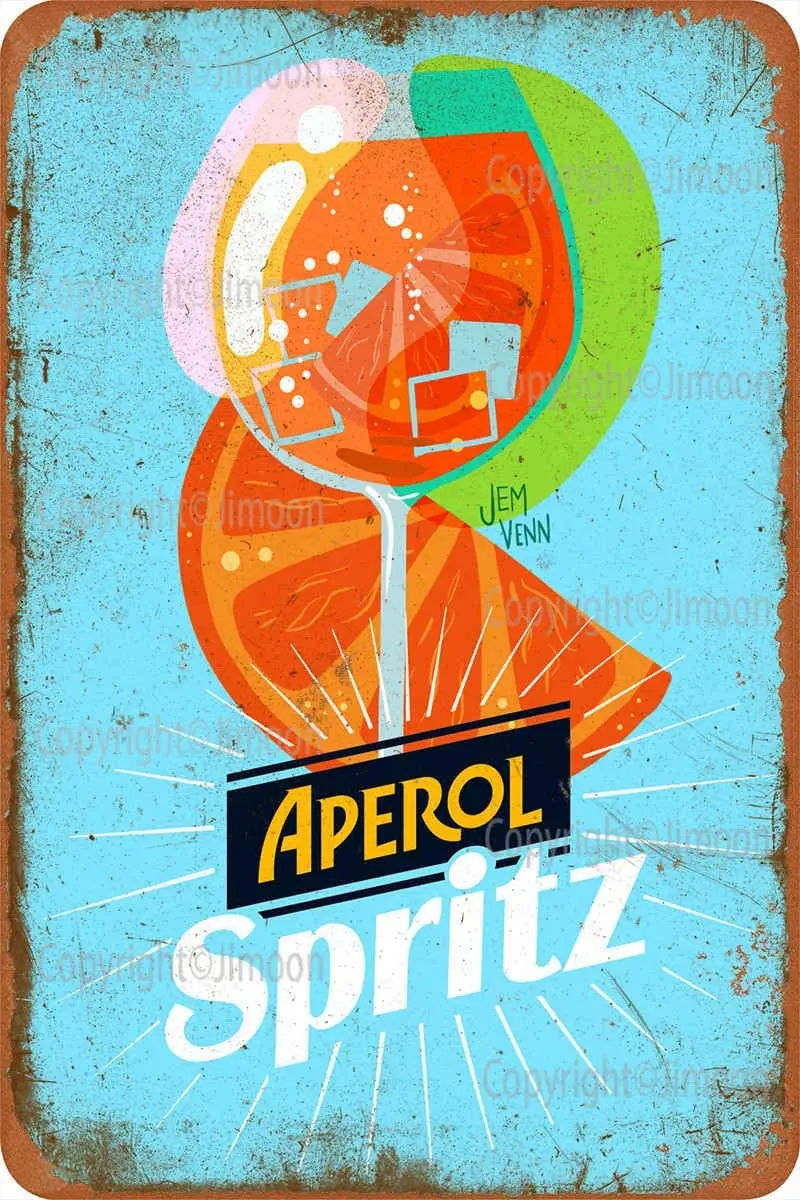 Aperol Spritz Vintage Tin Sign Art Iron Painting Rusty Poster Decoration Aluminum plaque
Aperol Spritz Vintage Tin Sign Art Iron Painting Rusty Poster Decoration Aluminum plaque