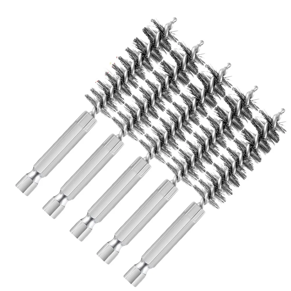 5pcs Stainless Steel Bore Wire Brushes Cleaning Brush With 1/4 Inch Hex Shank Handle For Cleaning Polishing Removing Paint/rust
5pcs Stainless Steel Bore Wire Brushes Cleaning Brush With 1/4 Inch Hex Shank Handle For Cleaning Polishing Removing Paint/rust