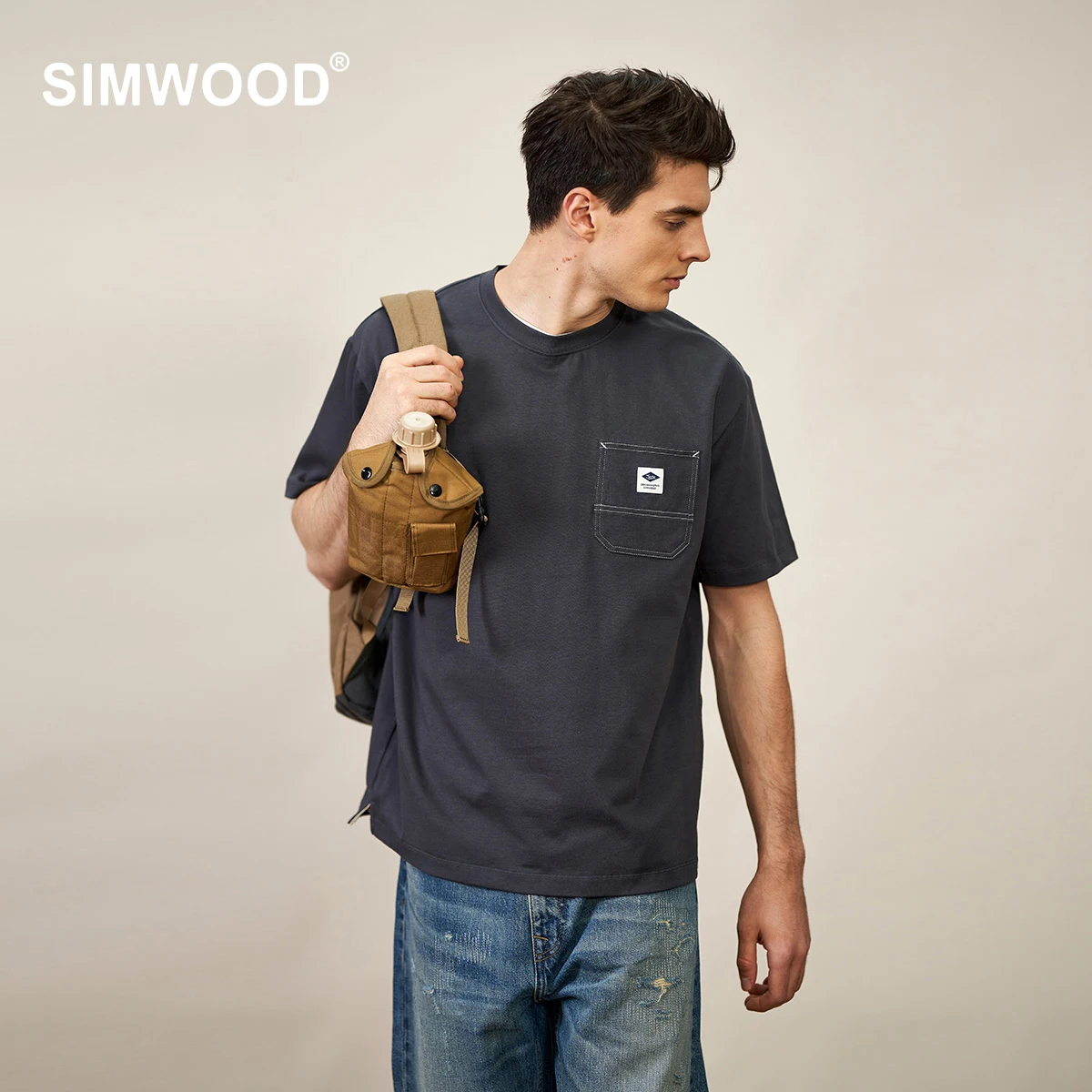 SIMWOOD 2022 летние новые мужские футболки больших размеров, 100% хлопок, нагрудные карманы, топы размера плюс, брендовая одежда SL130049
SIMWOOD 2022 летние новые мужские футболки больших размеров, 100% хлопок, нагрудные карманы, топы размера плюс, брендовая одежда SL130049