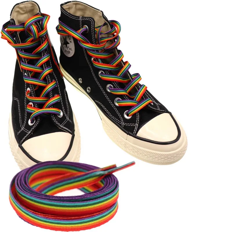 1Pair 8mm Rainbow Shoelace Gradient Personality Color Vertical Stripes Trend Shoelace Printing with Sneakers
1Pair 8mm Rainbow Shoelace Gradient Personality Color Vertical Stripes Trend Shoelace Printing with Sneakers