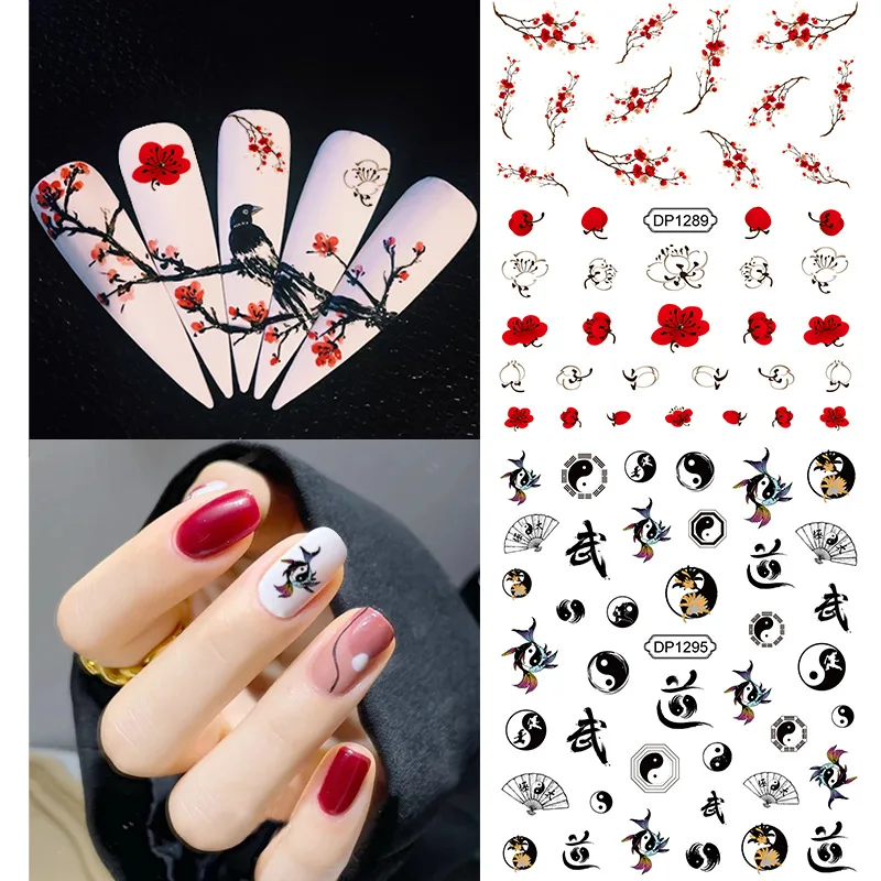 Fashion Chinese Nail Stickers DIY Practice Plum Blossom Nail Jewelry Back Adhesive Nail Stickers Nail Stickers
Fashion Chinese Nail Stickers DIY Practice Plum Blossom Nail Jewelry Back Adhesive Nail Stickers Nail Stickers