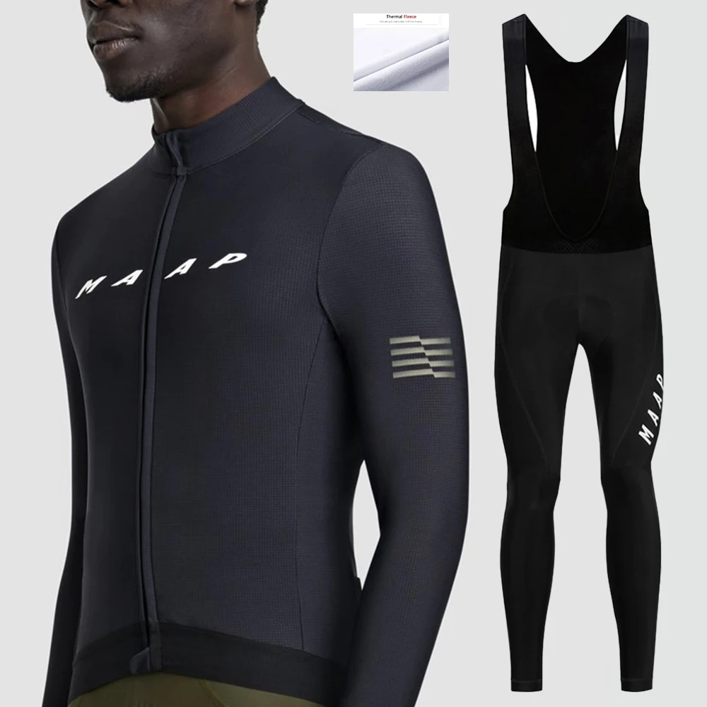 MAAP Winter Thermal Fleece Cycling Jersey Set Men Bicycle Long Sleeve Suit Bib Pants Clothes Bike's Sportswear Warm for Male Top
MAAP Winter Thermal Fleece Cycling Jersey Set Men Bicycle Long Sleeve Suit Bib Pants Clothes Bike's Sportswear Warm for Male Top