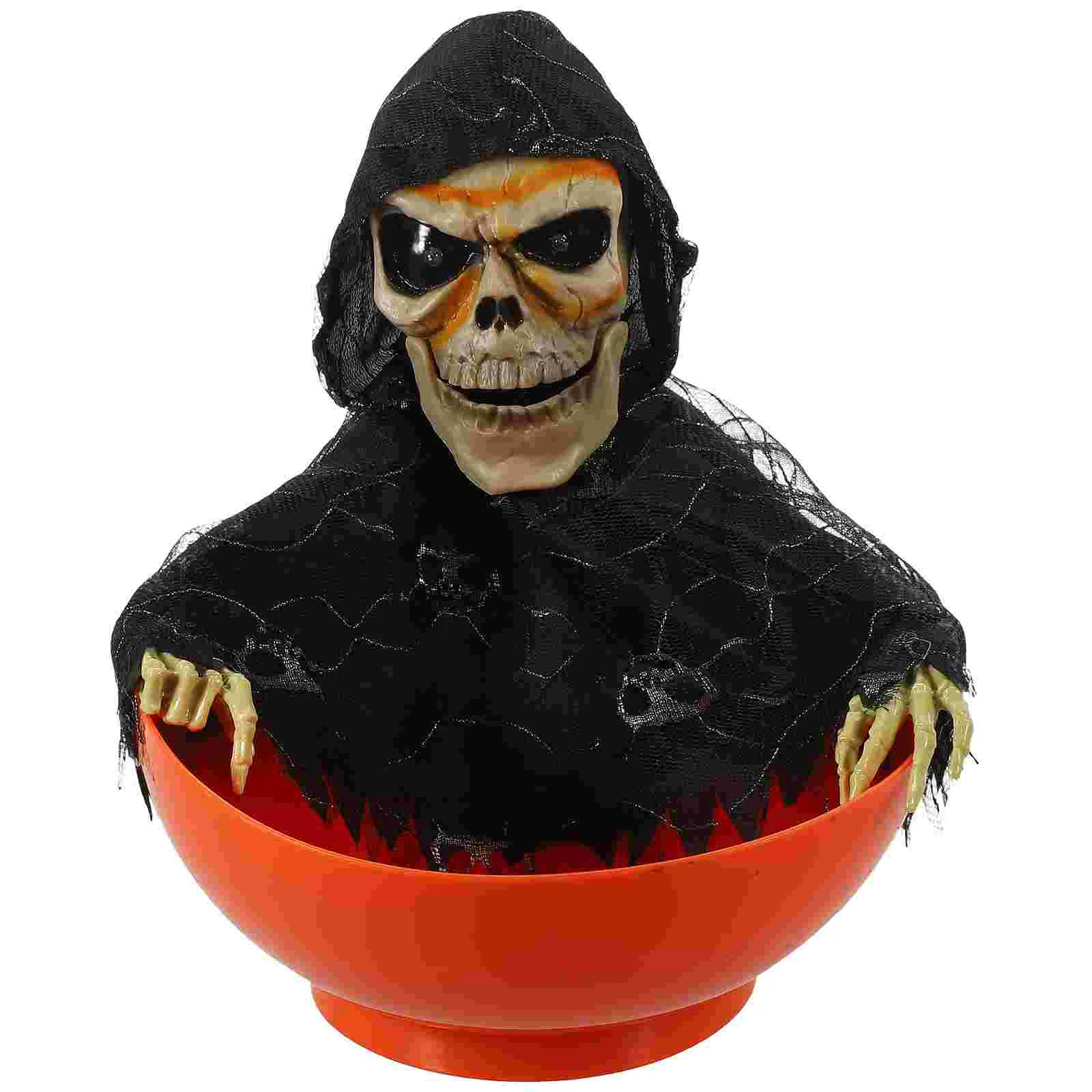 

Candy Bowls Dish Motion Activated Halloween Decor Light Clothes Prop Shine Electronics Snacks Serving Party
