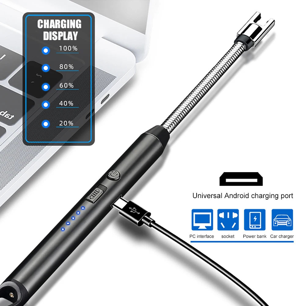 Windproof Kitchen Electric USB Lighter Long Candle BBQ Gas Stove Ignition Gun Camping Rechargeable Arc Flameless Plasma Lighter
Windproof Kitchen Electric USB Lighter Long Candle BBQ Gas Stove Ignition Gun Camping Rechargeable Arc Flameless Plasma Lighter