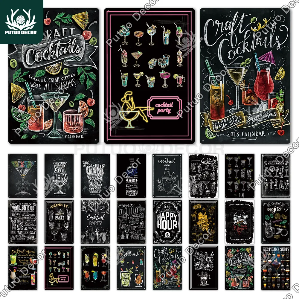 Putuo Decor Cocktail Vintage Metal Sign Tin Sign Decorative Plaque Wall Decor Bar Pub Man Cave Kitchen Decoration
Putuo Decor Cocktail Vintage Metal Sign Tin Sign Decorative Plaque Wall Decor Bar Pub Man Cave Kitchen Decoration