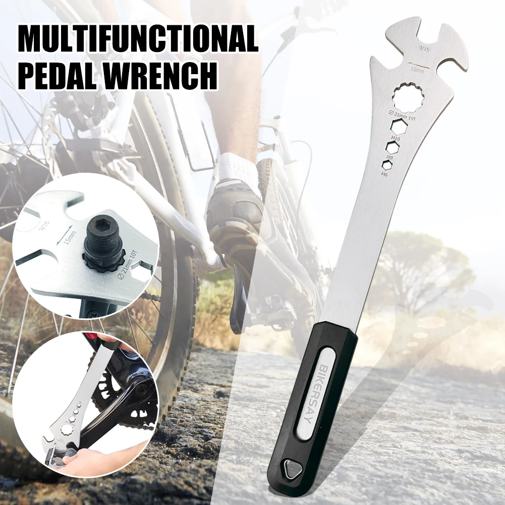 Road Bike Multifunctional pedal wrench 320*64*12.5mm Cycling Repair Tool Disassembly Tool stainless steel Bicycle Accessories
Road Bike Multifunctional pedal wrench 320*64*12.5mm Cycling Repair Tool Disassembly Tool stainless steel Bicycle Accessories