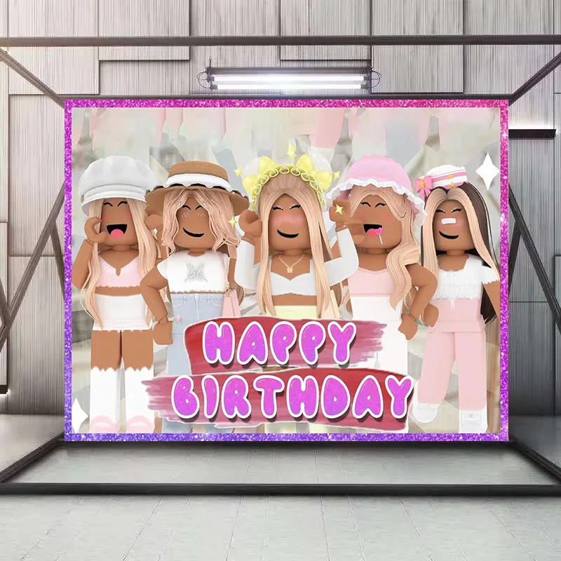 Girl Robot Photography Backdrops Kids Birthday Photo Backgrounds Roblox Game Rainbow Colors Cartoon Decorative Banner Poster
Girl Robot Photography Backdrops Kids Birthday Photo Backgrounds Roblox Game Rainbow Colors Cartoon Decorative Banner Poster