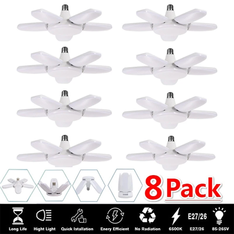 LED Ceiling Light Bright Industrial Lighting Deformable Foldable 85-265V E26/27 Lamp Home Fan Blade Bulb For Garage Warehouse
LED Ceiling Light Bright Industrial Lighting Deformable Foldable 85-265V E26/27 Lamp Home Fan Blade Bulb For Garage Warehouse