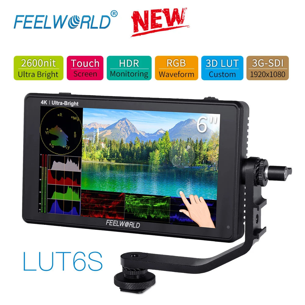 FEELWORLD LUT6S 6 Inch 2600nits 3D LUT Touch Screen on Camera Field DSLR Monitor with HDR Waveform for Stabilizer Youtube
FEELWORLD LUT6S 6 Inch 2600nits 3D LUT Touch Screen on Camera Field DSLR Monitor with HDR Waveform for Stabilizer Youtube
