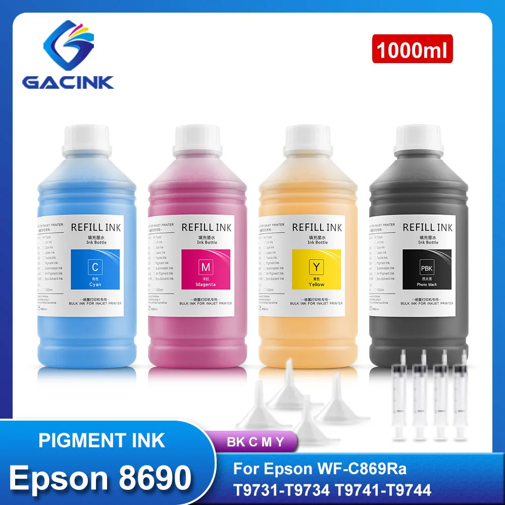 1000ml 8690 Pigment Ink For Epson WorkForce Pro WF-C869R WF-C869RDTWFC WF-C869RD3TWFC C869 Printer T9731-T9734 T9741-T9744
1000ml 8690 Pigment Ink For Epson WorkForce Pro WF-C869R WF-C869RDTWFC WF-C869RD3TWFC C869 Printer T9731-T9734 T9741-T9744